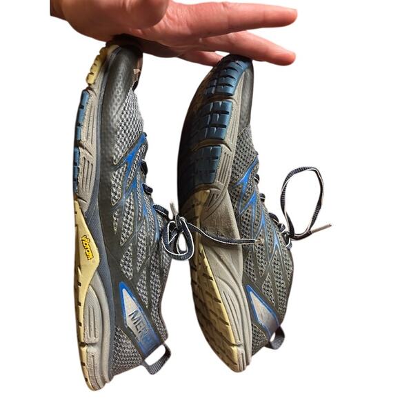 Merrell Road Glove 3 Trail Running Sneakers Minimalist Shoes Gray Blue Men's 11 - Picture 7 of 10